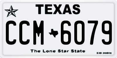 TX license plate CCM6079