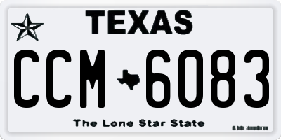 TX license plate CCM6083