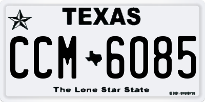 TX license plate CCM6085
