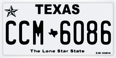 TX license plate CCM6086