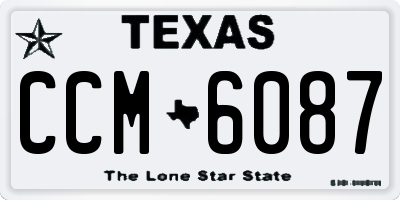 TX license plate CCM6087