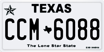 TX license plate CCM6088
