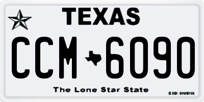 TX license plate CCM6090
