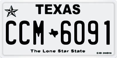 TX license plate CCM6091