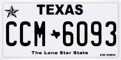TX license plate CCM6093
