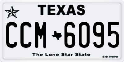 TX license plate CCM6095