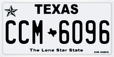TX license plate CCM6096