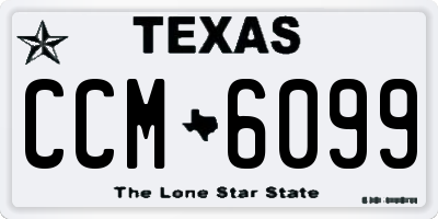 TX license plate CCM6099