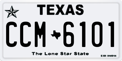 TX license plate CCM6101