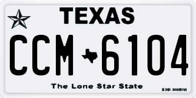 TX license plate CCM6104