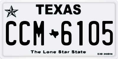 TX license plate CCM6105
