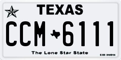 TX license plate CCM6111