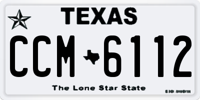 TX license plate CCM6112