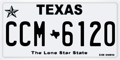 TX license plate CCM6120