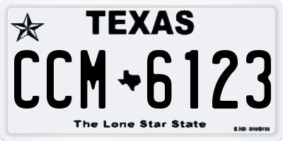 TX license plate CCM6123