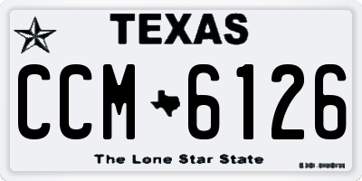 TX license plate CCM6126