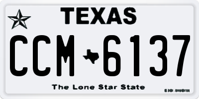 TX license plate CCM6137
