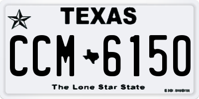 TX license plate CCM6150