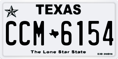 TX license plate CCM6154