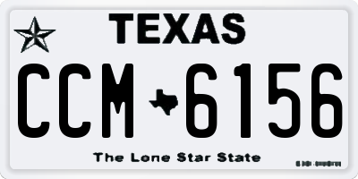 TX license plate CCM6156
