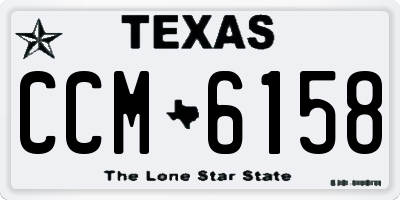TX license plate CCM6158