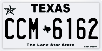 TX license plate CCM6162