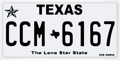 TX license plate CCM6167