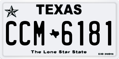 TX license plate CCM6181