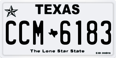 TX license plate CCM6183