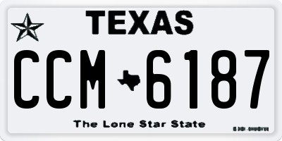 TX license plate CCM6187
