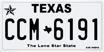 TX license plate CCM6191