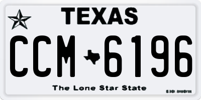 TX license plate CCM6196