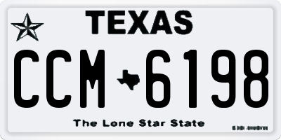 TX license plate CCM6198