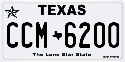TX license plate CCM6200