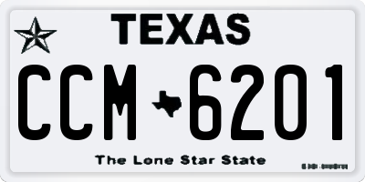TX license plate CCM6201