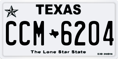 TX license plate CCM6204
