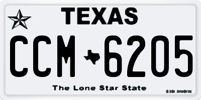 TX license plate CCM6205