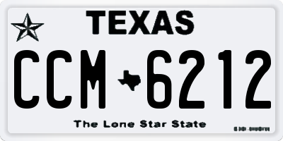 TX license plate CCM6212