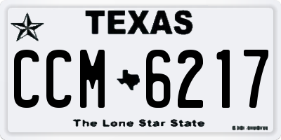 TX license plate CCM6217