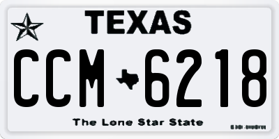TX license plate CCM6218