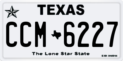 TX license plate CCM6227