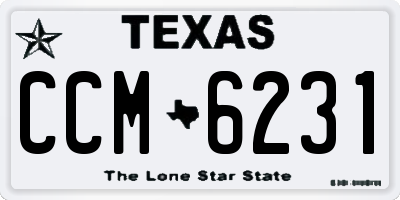 TX license plate CCM6231