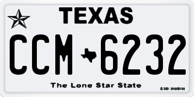 TX license plate CCM6232