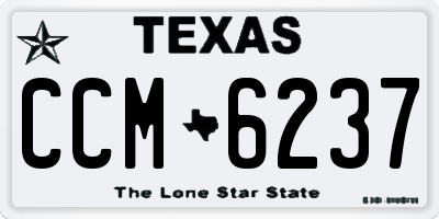 TX license plate CCM6237
