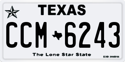 TX license plate CCM6243