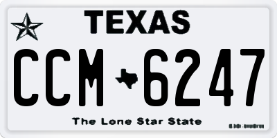 TX license plate CCM6247