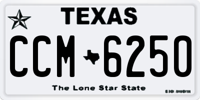 TX license plate CCM6250