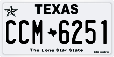 TX license plate CCM6251