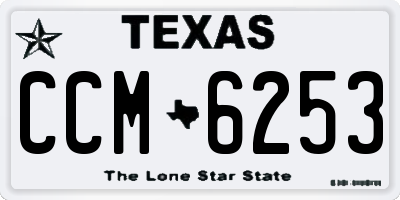 TX license plate CCM6253