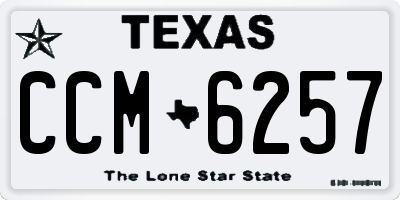 TX license plate CCM6257